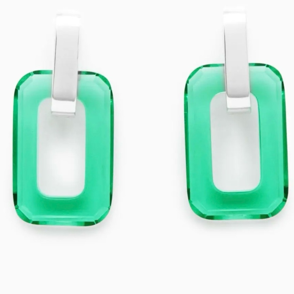 COS - Glass Rectangle Drop Earrings